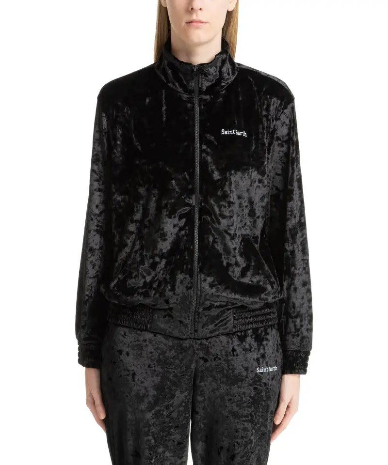 Felpa con zip miriam Nero