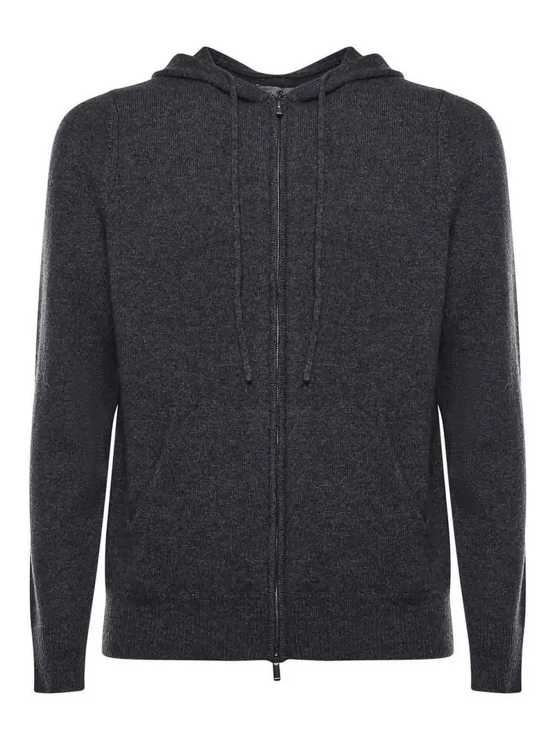 Felpa con zip Notting Nero