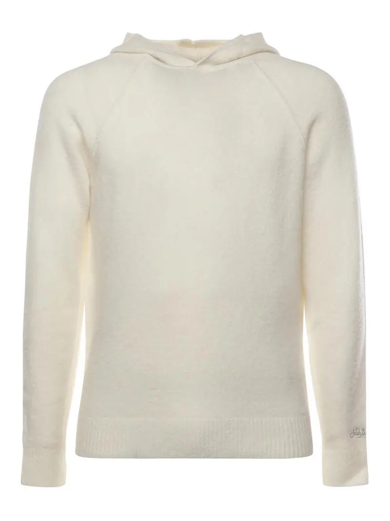 Felpa in Misto Lana Beige