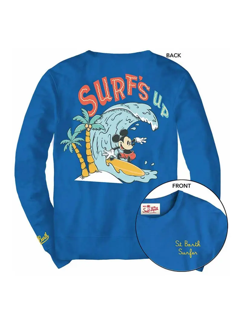 Felpa in pile di cotone fllamed Blu