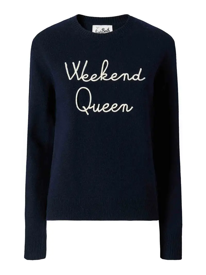 Fine settimana di Maglione Regina Bianco