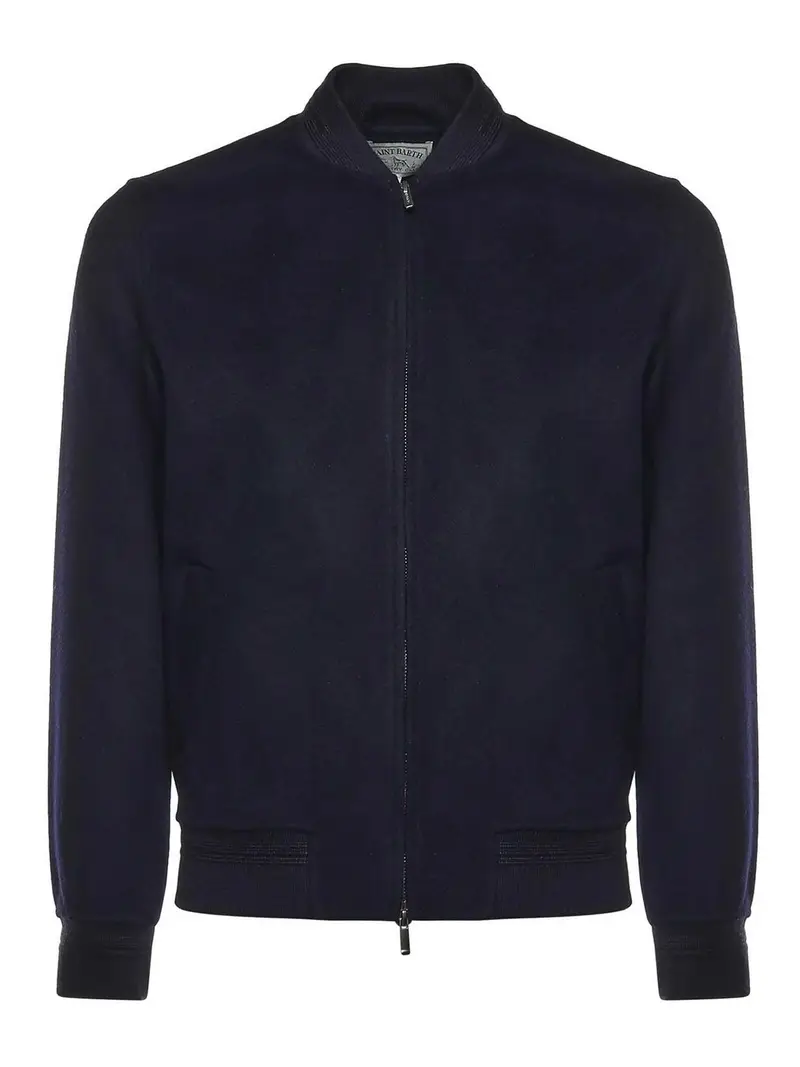 Giubbotto bomber in lana Camden Blu scuro