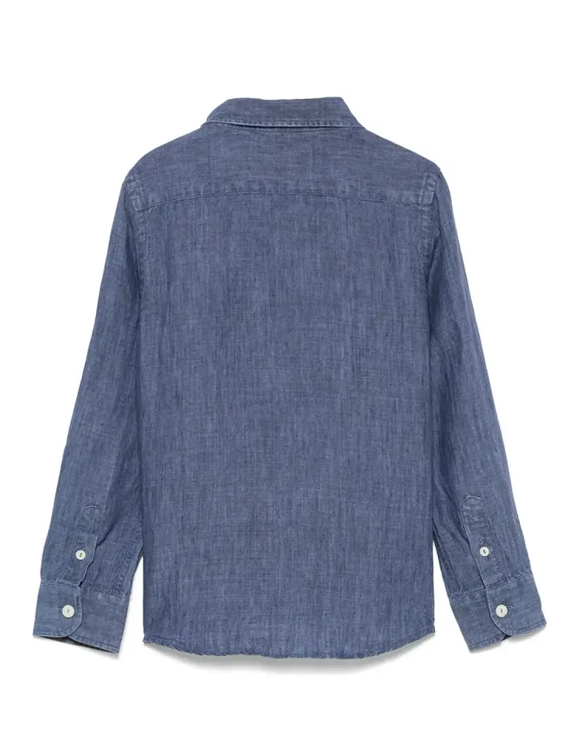 Camicia agnes effetto denim Blu navy miniatura 2