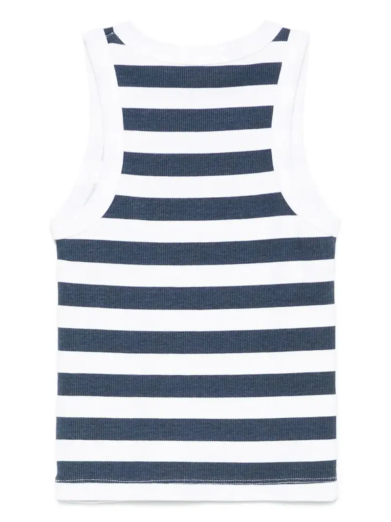 Canotta blue beach club fantasia a righe Blu miniatura 2