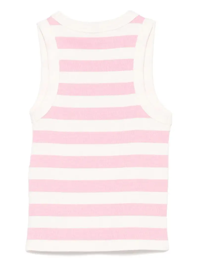 Canotta Blue fantasia a righe rosa Panna miniatura 2