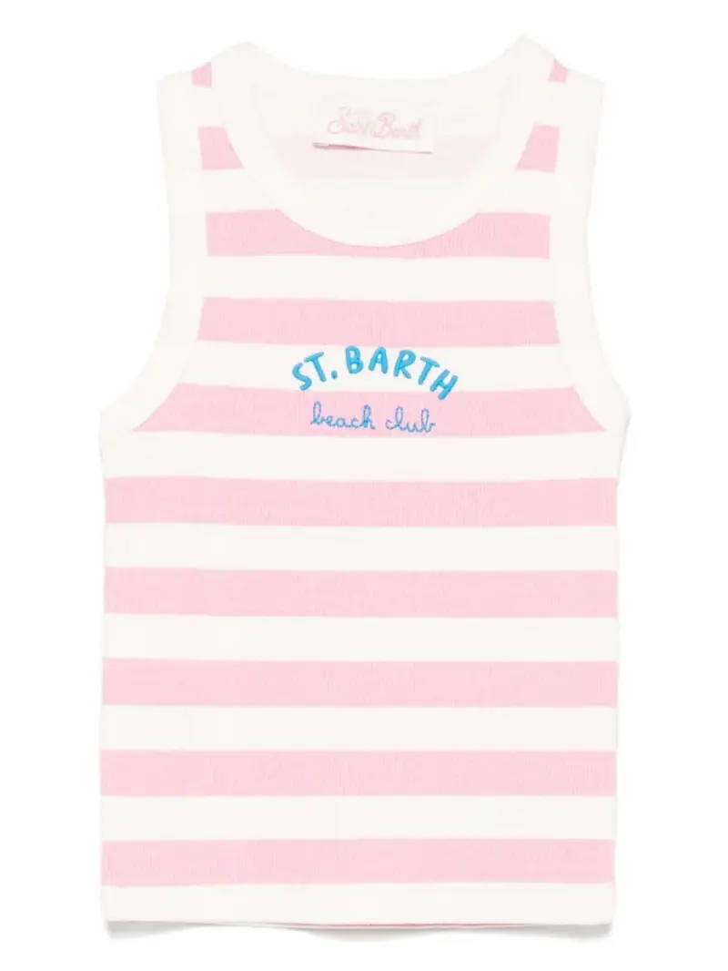 Canotta Blue fantasia a righe rosa Panna