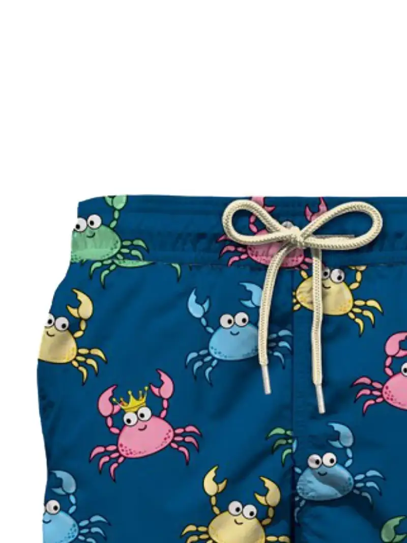 Costume jean blu con granchi multicolor all-over miniatura 2