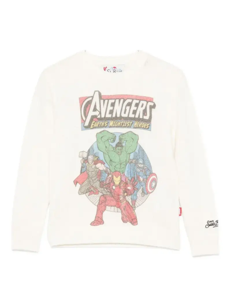 Mc2 Saint Barth Kids Maglia Panna con Avengers