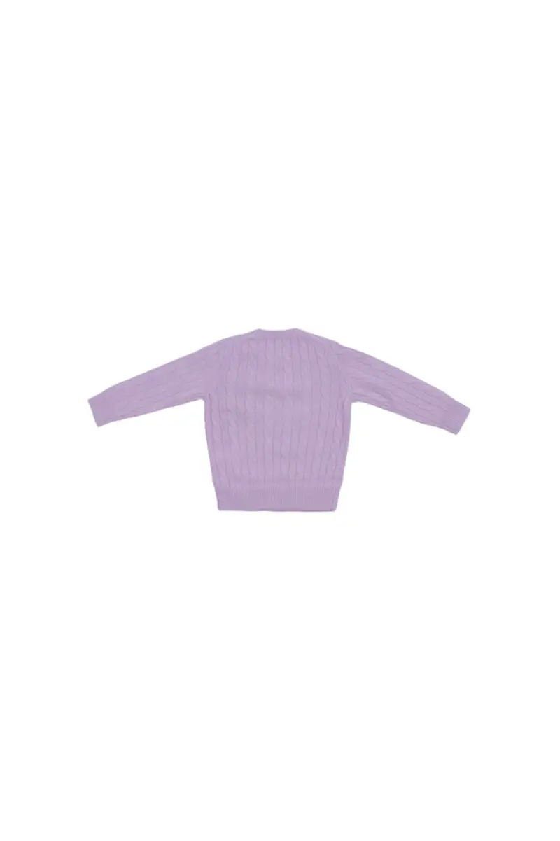 Maglia Bambina MC2 SAINT BARTH Lilac Lyle braid woll miniatura 2