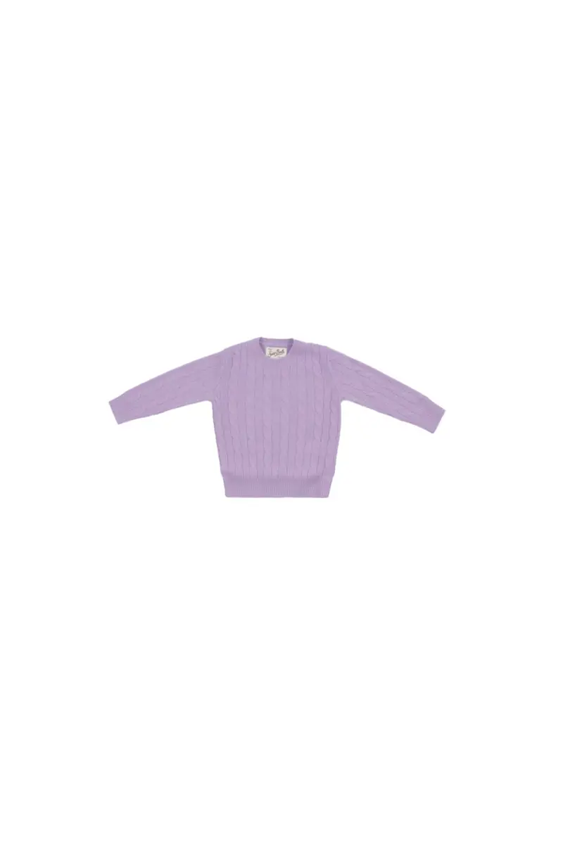 Maglia Bambina MC2 SAINT BARTH Lilac Lyle braid woll