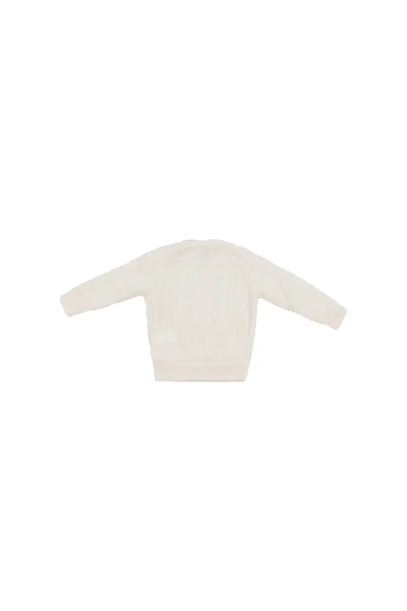 Maglia Bambina MC2 SAINT BARTH White Lyle braid woll miniatura 2