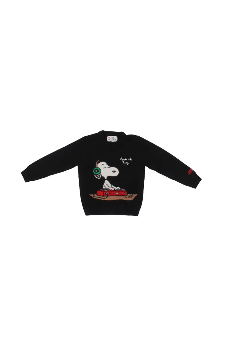 Maglia Bambino MC2 SAINT BARTH Black Snoopy dj