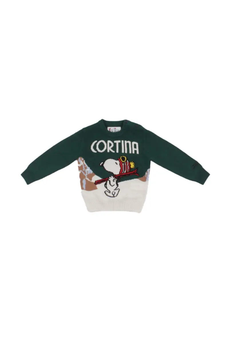 Maglia Bambino MC2 SAINT BARTH Green Douglas c snoopy cortina
