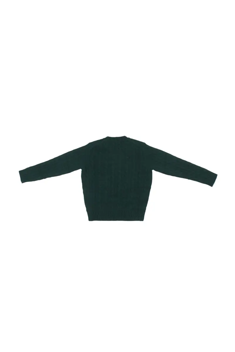 Maglia Bambino MC2 SAINT BARTH Green Nixon braid wool miniatura 2
