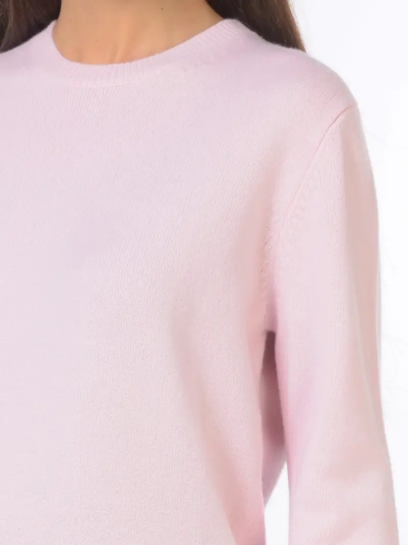 maglia da donna Mc2 Saint Barth a girocollo in lana Rosa