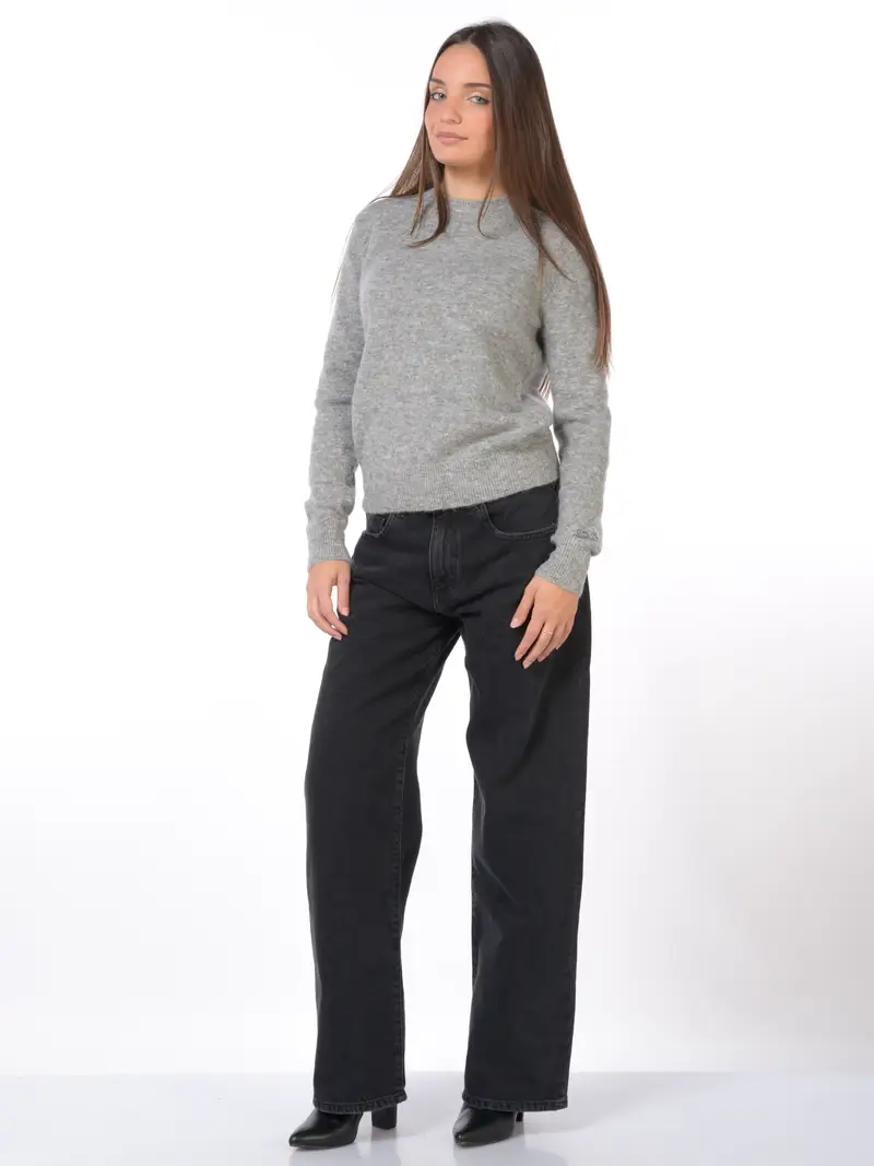 maglia da donna Mc2 Saint Barth girocollo misto alpaca Grigio miniatura 2