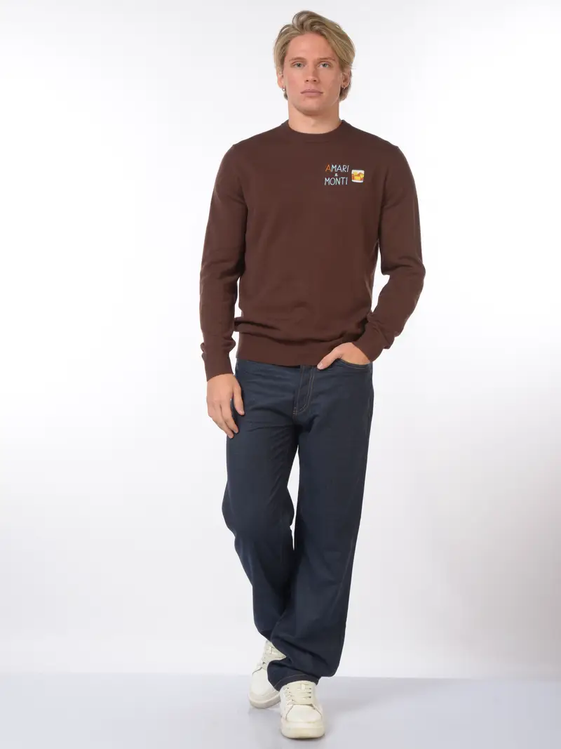 maglia da uomo Mc2 Saint Barth girocollo amarie monti MARRON miniatura 2