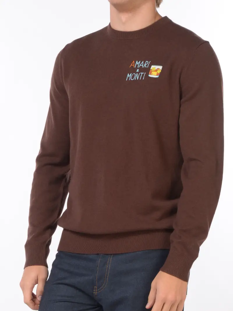 maglia da uomo Mc2 Saint Barth girocollo amarie monti MARRON