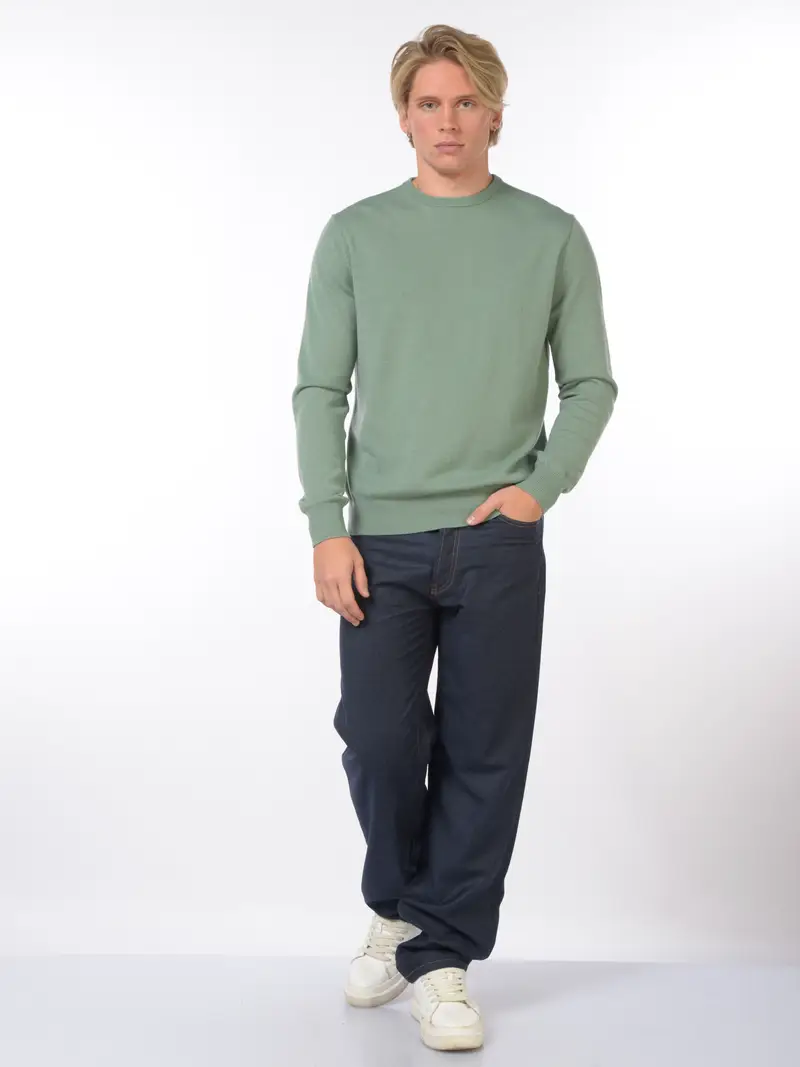 maglia da uomo Mc2 Saint Barth girocollo con logo Giallo miniatura 2