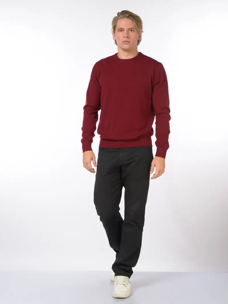 maglia da uomo Mc2 Saint Barth girocollo con logo Rosso miniatura 2