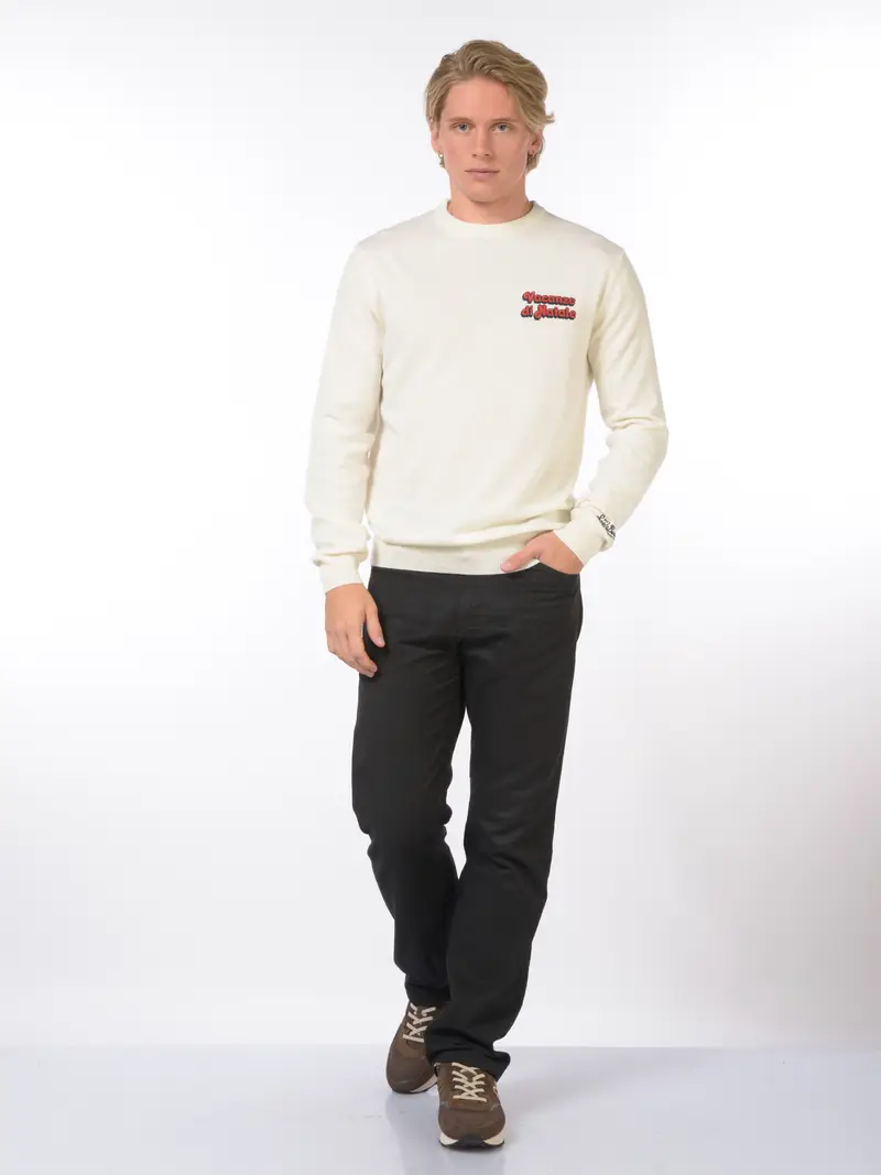 maglia da uomo Mc2 Saint Barth vacanze di natale BEIGE miniatura 2