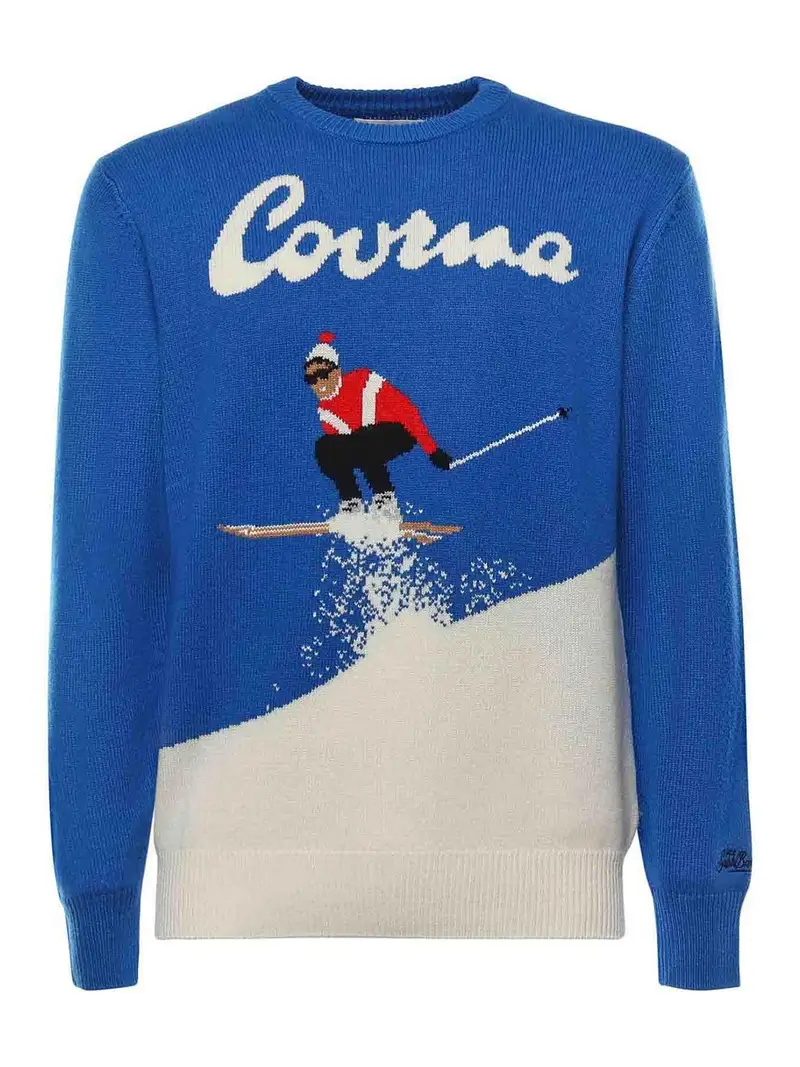 Maglia in Misto Cashmere Courma Blu