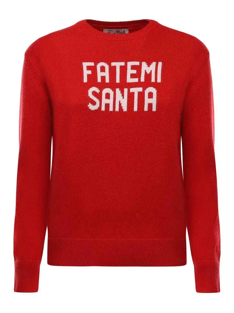 Maglia in Misto Cashmere Rosso