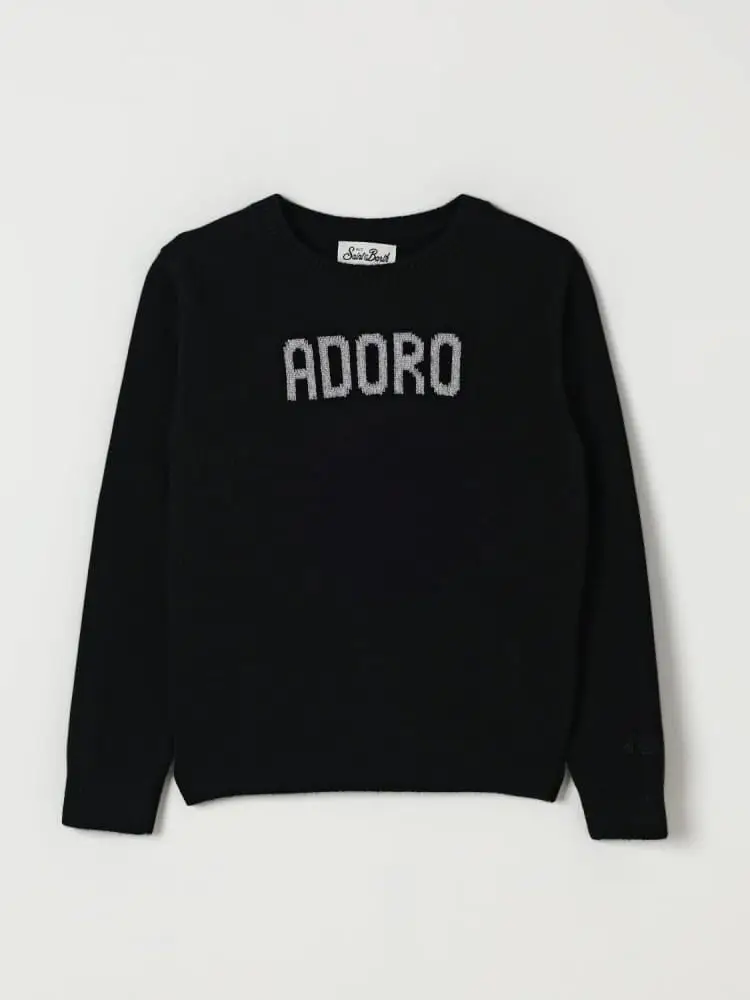 maglia princess kids/junior nera con logo adoro lurex