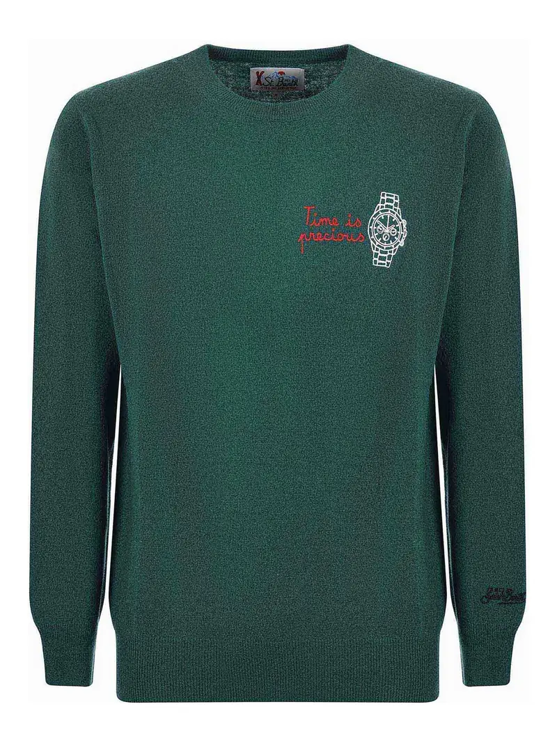 Maglione in lana e cashmere Verde