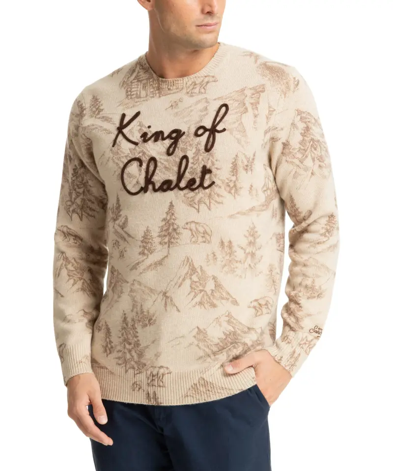 Maglione king of chalet Beige