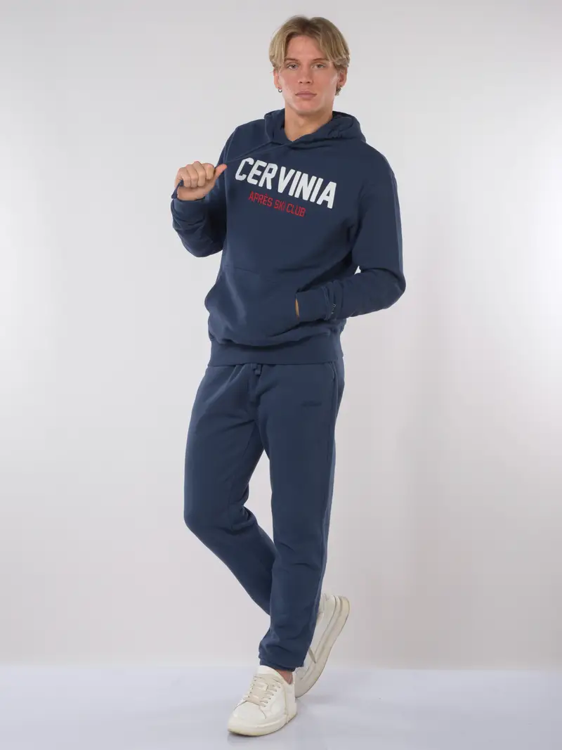 pantalone da uomo Mc2 Saint Barth in felpa con logo Blu miniatura 2