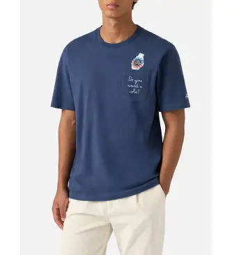 per uomo CONR0001 Maglietta Navy Tail (XL), Casual, Cotone, Manica corta Blu