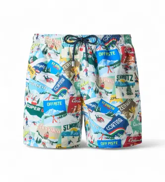 per uomo GUS0001 Costume da bagno multicolore Gustave (M), Beachwear, Poliestere Verde