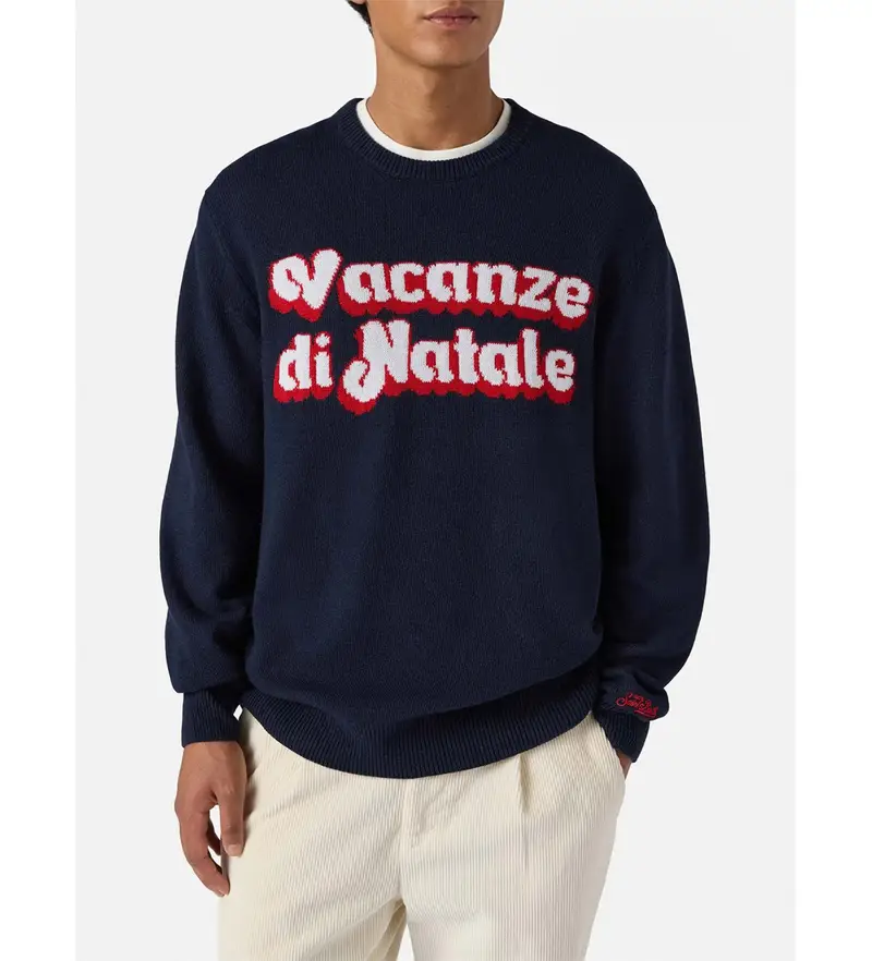 per uomo HER0001 Jersey Heron Vacanze marino (XXL), Casual, Lana, Navy