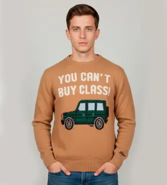 per uomo HER0001 Maglia Brown Heron (XXL), Casual, Lana