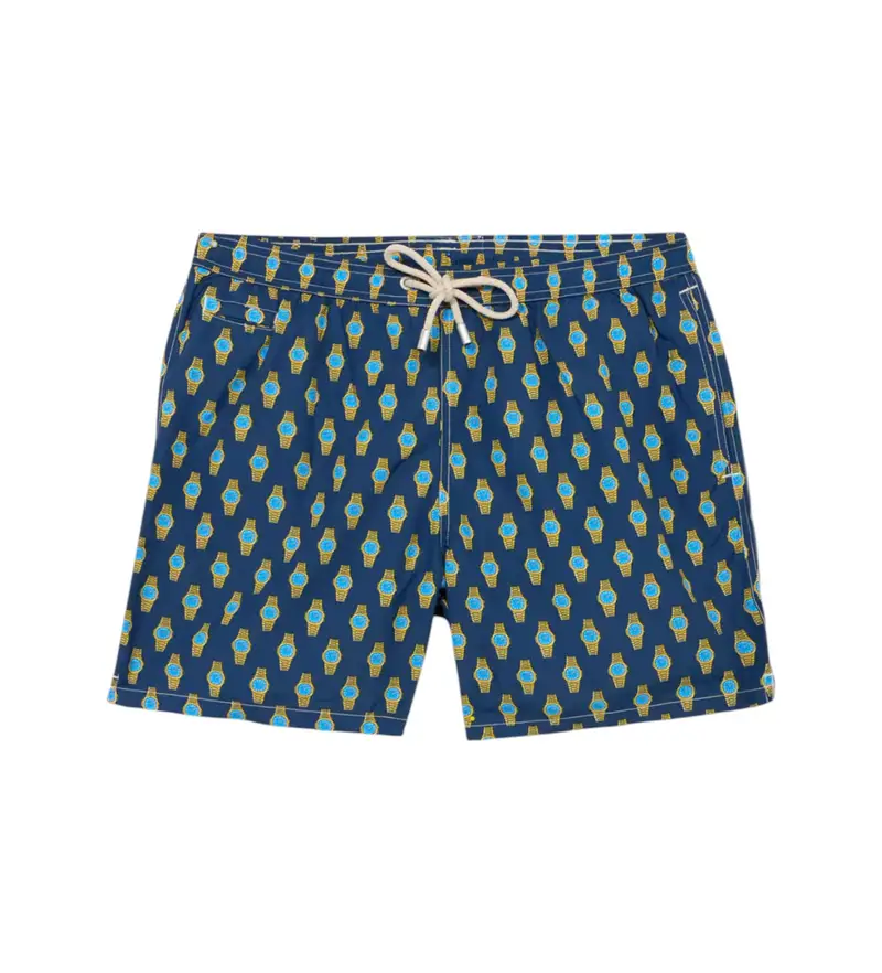 per uomo LIG0003 Costume da bagno leggero blu microfantasia (S), Beachwear, Poliestere