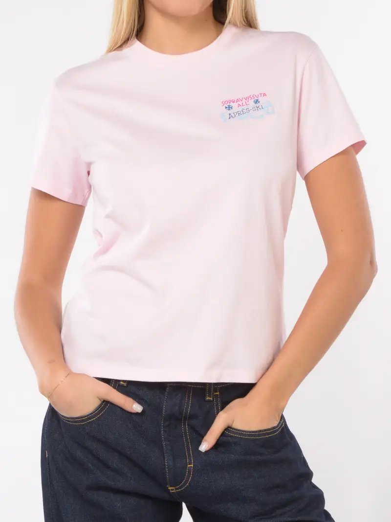 t Shirt da donna Mc2 Saint Barth Sopravvissuta x Insulti Luminosi Rosa