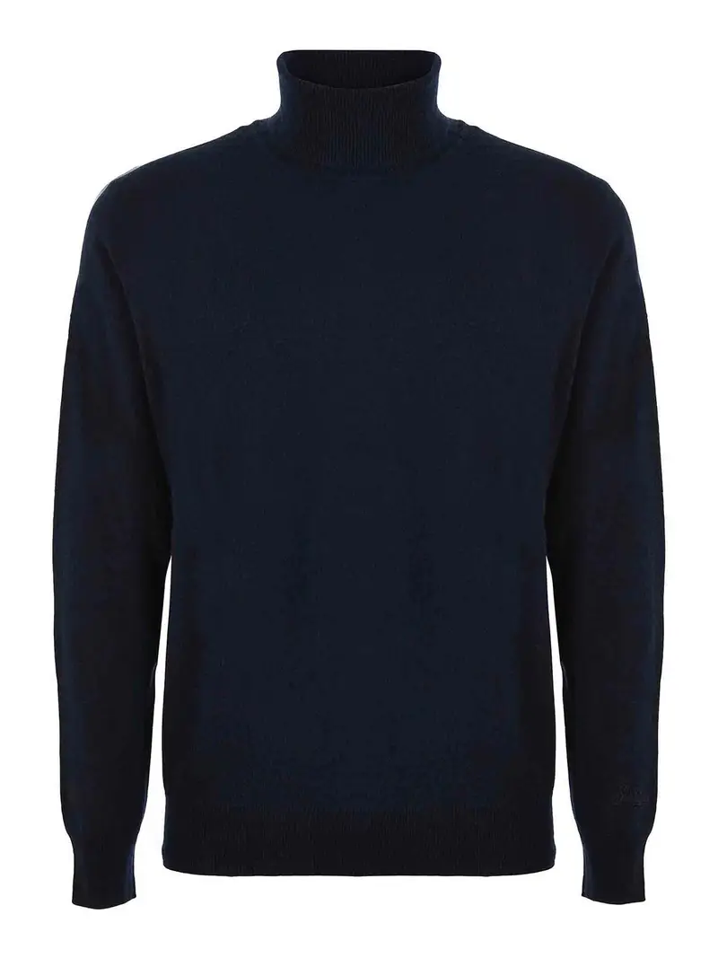 Tcoraggio in fusione di lana e cashmere Blu