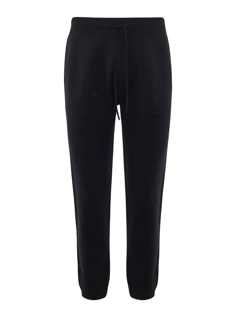 Traccia pantaloni della tuta a maglia Nero