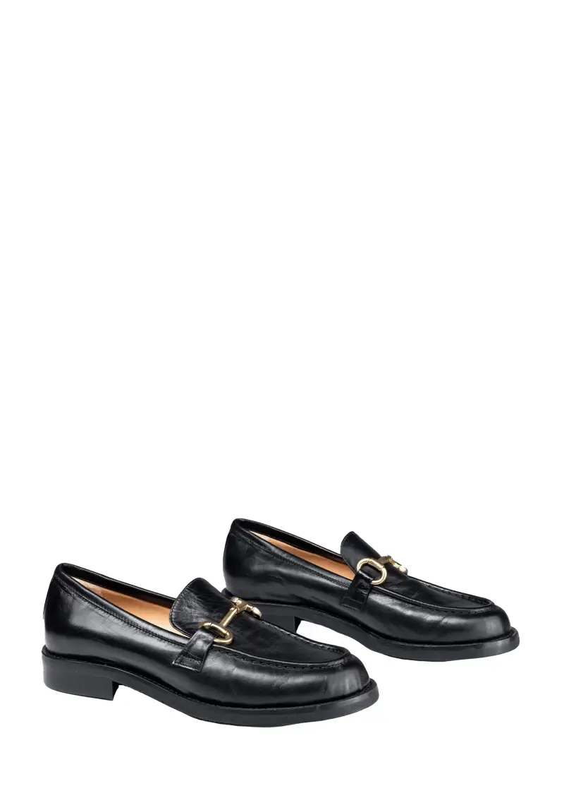 Mocassino Donna Nero miniatura 3