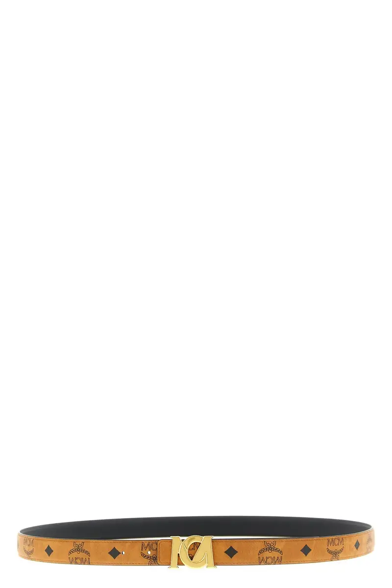 Cintura Fibbia Logo Marrone