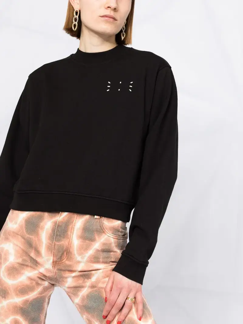 Mcq Felpa cropped nera miniatura 3