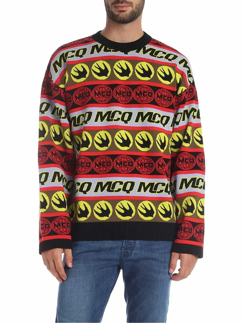 Pullover girocollo Tape Multicolore