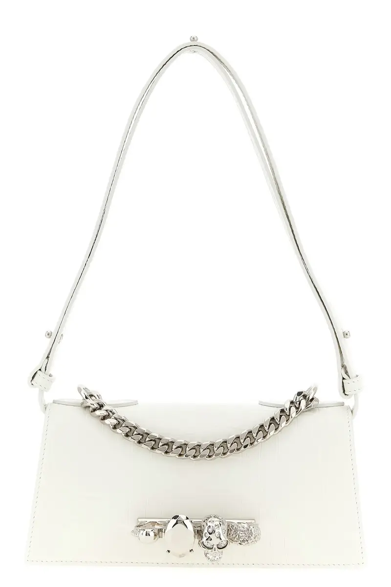 Borsa A Spalla Jewelled Mini Bianco