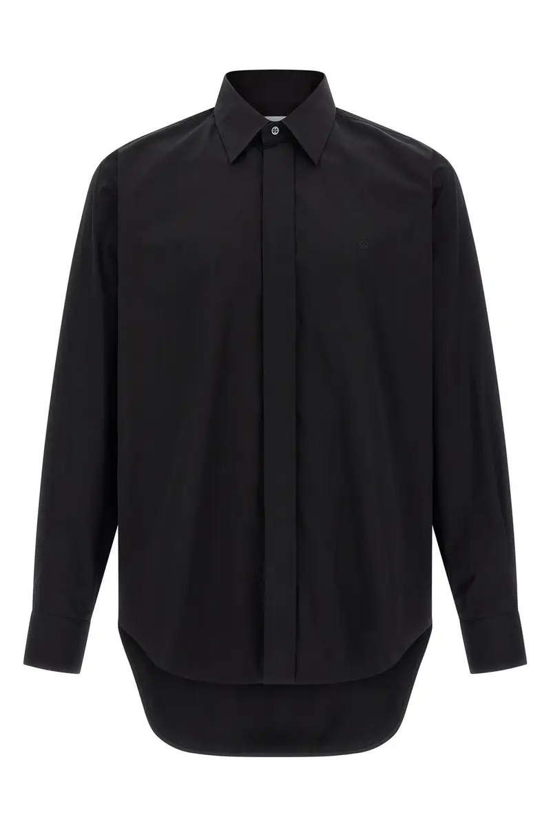 Camicia Ricamo Logo Nero