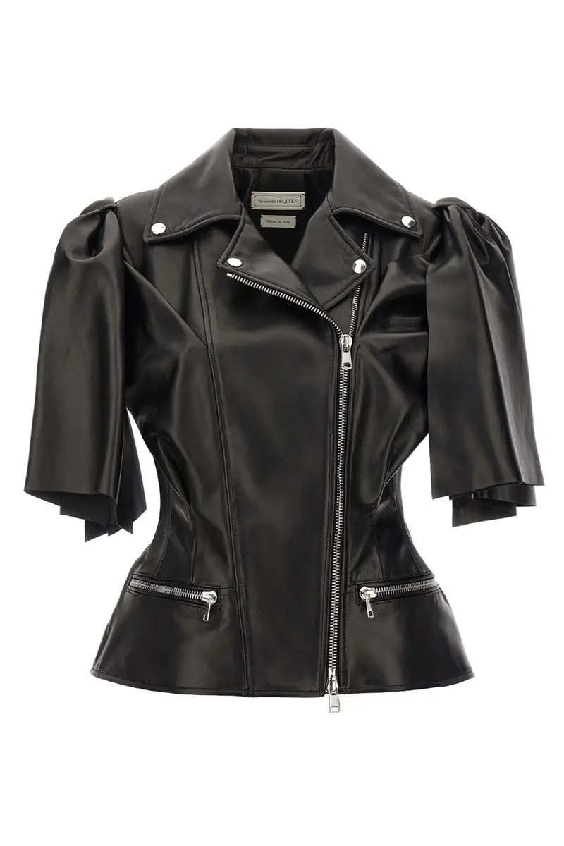 Gilet Biker Bow Knot Nero