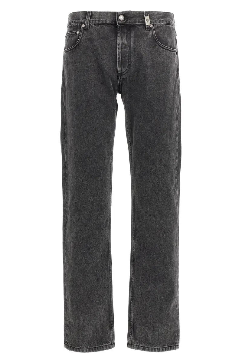 Jeans Placchetta Metallica Nero