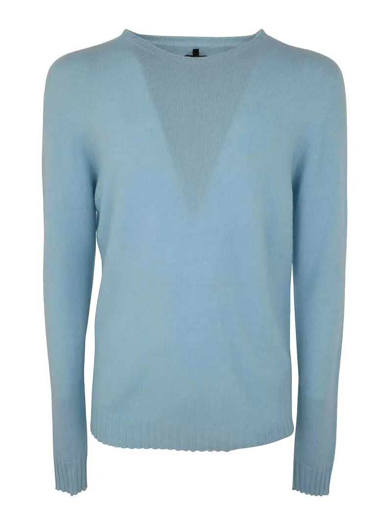 Maglia girocollo in cashmere Blu