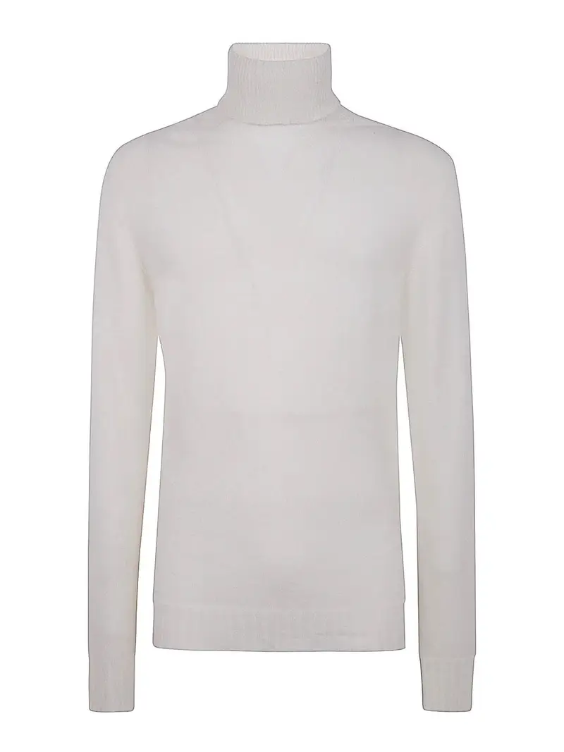 Maglione in cashmere con collo dolcevita Bianco