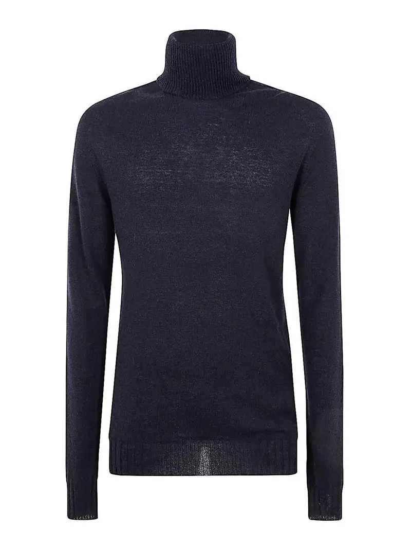 Maglione in cashmere con collo dolcevita Blu